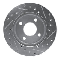 R1 Concepts R1 81-87 Chrysler Town & Country Front Left Drilled & Slotted Silver Brake Rotor
