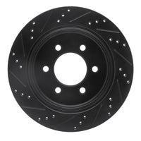 R1 Concepts R1 15-17 Ford F-150 RWD Rear Right Drilled & Slotted Black Brake Rotor