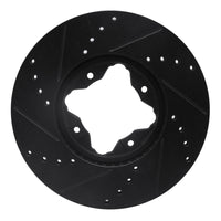 R1 Concepts R1 92-98 Acura TL Front Right Drilled & Slotted Black Brake Rotor
