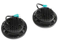 Raxiom 97-18 Jeep Wrangler TJ & JK 6-LED Headlights w/ Partial Halo- Black Housing (Clear Lens)