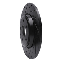 R1 Concepts R1 09-25 Audi A4 Left Drilled & Slotted Black Brake Rotor