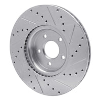 R1 Concepts R1 04-19 Ford Focus Front Left Drilled & Slotted Silver Brake Rotor