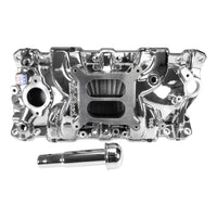 Edelbrock Chevy SB Performer EPS Intake Manifold w/ Oil Fill Tube - Chrome Plasma
