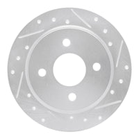 R1 Concepts R1 01-19 Ford Fiesta (USA/Canada) Rear Right Drilled & Slotted Silver Brake Rotor