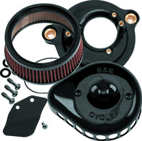 S&S Cycle 2017+ M8 Models Stealth Air Cleaner Kit w/ Gloss Black Mini Teardrop Cover