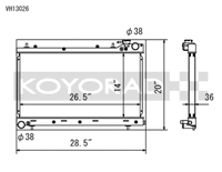 Koyo 04-08 Subaru Forester XT 2.5L Turbo (MT) Radiator