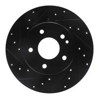 R1 Concepts R1 97-98 Mercedes-Benz C230 Front Left Drilled & Slotted Black Brake Rotor