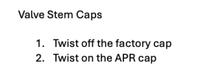 APR Valve Stem Caps - Gloss Black (Set of 4)