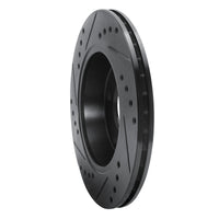 R1 Concepts R1 85-91 Audi 200 Quattro Rear Right Drilled & Slotted Black Brake Rotor
