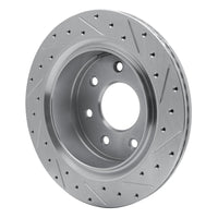 R1 Concepts R1 12-14 Ford F-150 4WD Rear Left Drilled & Slotted Silver Brake Rotor