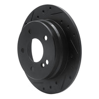 R1 Concepts R1 94-98 Mercedes-Benz C280 Rear Left Drilled & Slotted Black Brake Rotor