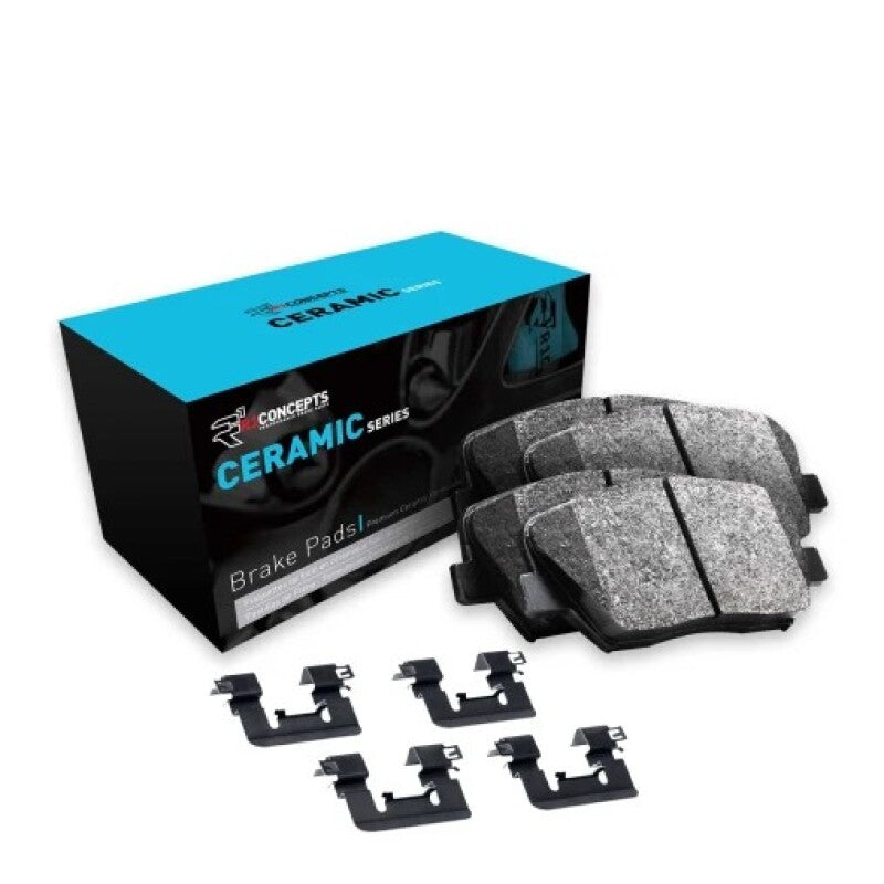 R1 Concepts R1 22-23 Ford Mustang Rear Ceramic Brake Pads and Hardware Kit