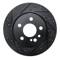 R1 Concepts R1 91-99 Mercedes-Benz S320 Rear Right Drilled & Slotted Black Brake Rotor