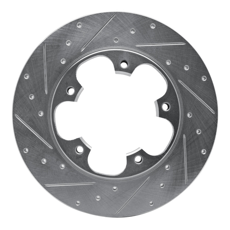 R1 Concepts R1 15-25 Ford Transit-250 Rear Left Drilled & Slotted Silver Brake Rotor