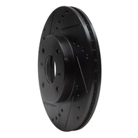 R1 Concepts R1 98-99 Acura CL Front Left Drilled & Slotted Black Brake Rotor