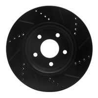 R1 Concepts R1 04-12 Chevrolet Malibu Front Left Drilled & Slotted Black Brake Rotor