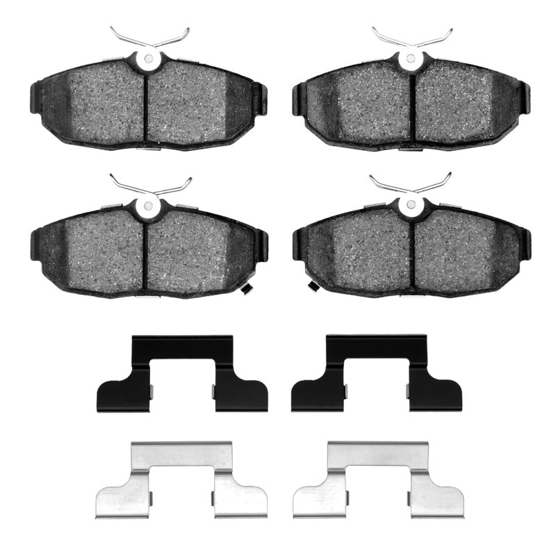 R1 Concepts R1 12-14 Ford Mustang Rear Euro Ceramic Brake Pads and Hardware Kit