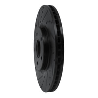 R1 Concepts R1 07-17 Nissan Juke Front Left Drilled & Slotted Black Brake Rotor
