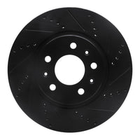 R1 Concepts R1 03-08 Cadillac STS Front Right Drilled & Slotted Black Brake Rotor