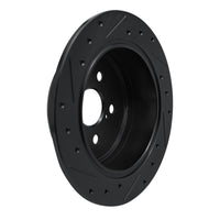 R1 Concepts R1 86-93 Lexus ES250 Rear Right Drilled & Slotted Black Brake Rotor