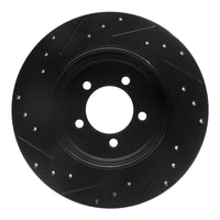 R1 Concepts R1 03-05 Lincoln AVIATOR Rear Right Drilled & Slotted Black Brake Rotor