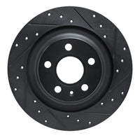 R1 Concepts R1 -25 Volvo XC40 Rear Right Drilled & Slotted Black Brake Rotor
