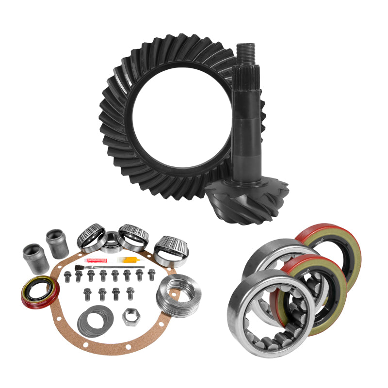 Yukon Gear & Axle Yukon Gear 8.875in GM 12T 3.08 Rear Ring & Pinion Install Kit Axle Bearings and Seals