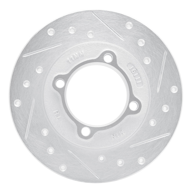 R1 Concepts R1 88-93 Ford Festiva Front Right Drilled & Slotted Silver Brake Rotor