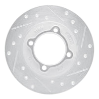 R1 Concepts R1 88-93 Ford Festiva Front Right Drilled & Slotted Silver Brake Rotor