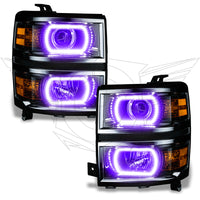 ORACLE Lighting Oracle Chevy Silverado 14-15 Halo Kit Projector Style - ColorSHIFT w/ Simple Controller