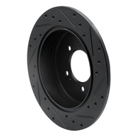 R1 Concepts R1 07-15 Mitsubishi Outlander Rear Left Drilled & Slotted Black Brake Rotor