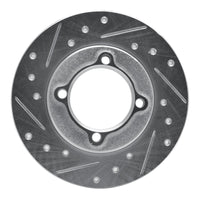 R1 Concepts R1 88-93 Ford Festiva Front Left Drilled & Slotted Silver Brake Rotor