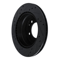 R1 Concepts R1 69-83 Porsche 911 Rear Right Drilled & Slotted Black Brake Rotor