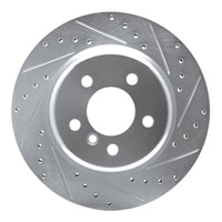 R1 Concepts R1 11-16 BMW 528I Rear Right Drilled & Slotted Silver Brake Rotor
