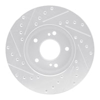 R1 Concepts R1 90-97 Infiniti Q45 Front Right Drilled & Slotted Silver Brake Rotor