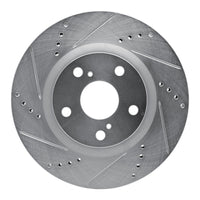 R1 Concepts R1 97-01 Cadillac CATERA Front Left Drilled & Slotted Silver Brake Rotor