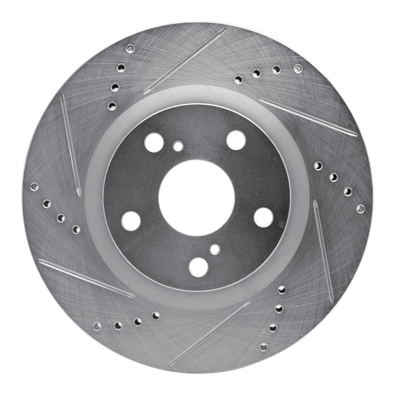 R1 Concepts R1 21-25 Dodge Durango Front Left Drilled & Slotted Silver Brake Rotor