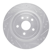 R1 Concepts R1 08-14 Cadillac CTS Rear Right Drilled & Slotted Silver Brake Rotor