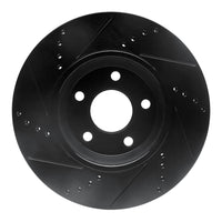 R1 Concepts R1 04-12 Chevrolet Cobalt Front Right Drilled & Slotted Black Brake Rotor