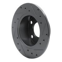R1 Concepts R1 92-05 Audi A6 Quattro Rear Left Drilled & Slotted Black Brake Rotor