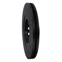 R1 Concepts R1 00-03 Audi A8 Front Left Drilled & Slotted Black Brake Rotor
