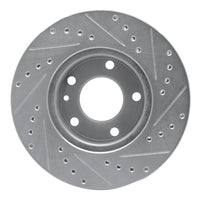 R1 Concepts R1 76-82 BMW 528I Front Left Drilled & Slotted Silver Brake Rotor
