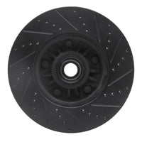 R1 Concepts R1 04-06 Ford E-150 Club Wagon Front Left Drilled & Slotted Black Brake Rotor