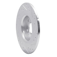 R1 Concepts R1 18-25 Volvo S60 Rear Left Drilled & Slotted Silver Brake Rotor