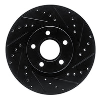 R1 Concepts R1 04-19 Ford C-MAX Front Right Drilled & Slotted Black Brake Rotor