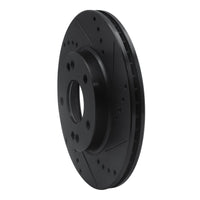 R1 Concepts R1 17-22 Hyundai Ioniq Front Right Drilled & Slotted Black Brake Rotor