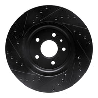 R1 Concepts R1 09-10 Ford Taurus (Excl SHO) Front Right Drilled & Slotted Black Brake Rotor