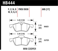 Hawk Performance Hawk 02-06 Mini Cooper / Cooper S HP+  Street Front Brake Pads