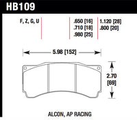 Hawk Performance Hawk AP Racing Alcon DTC-60 Race Brake Pads