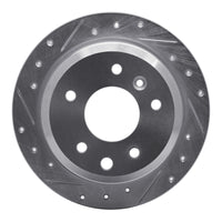 R1 Concepts R1 86-89 Jaguar XJ6 Rear Left Drilled & Slotted Silver Brake Rotor